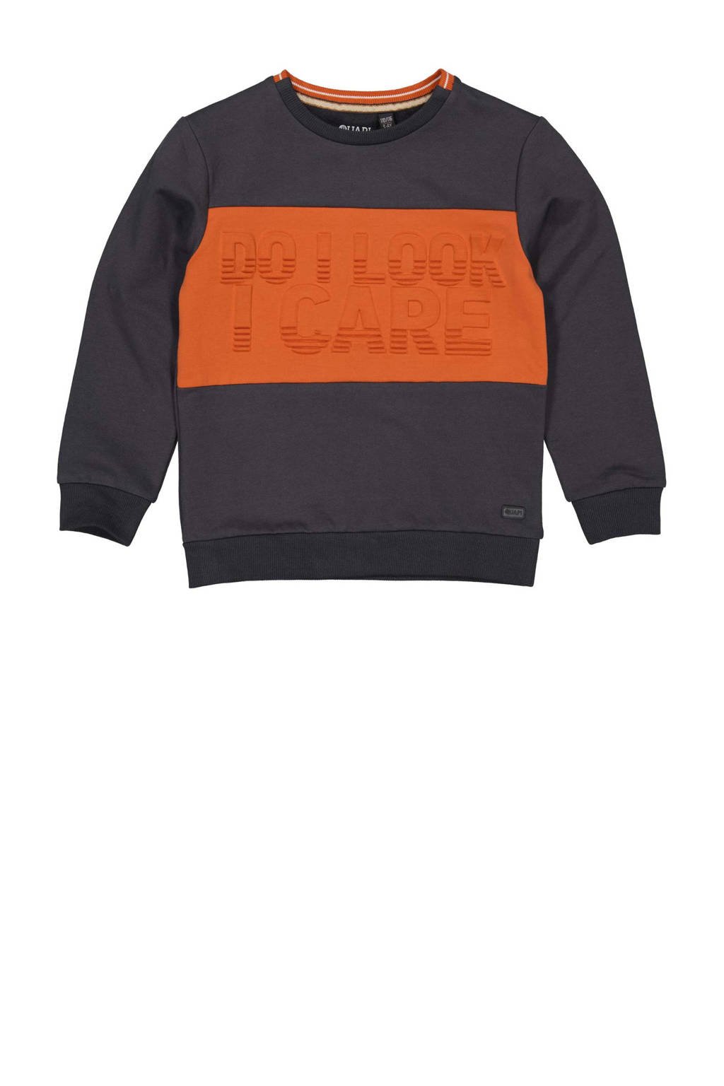 sweater ADEN antractiet/oranje