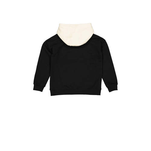 LEVV hoodie FONS met tekst zwart wit Sweater Tekst 116