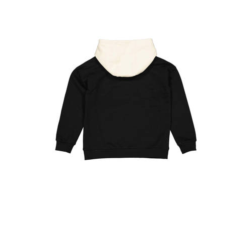 LEVV hoodie FONS met tekst zwart wit Sweater Tekst 128