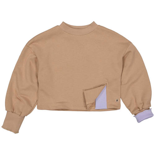 LEVV trui FILUU beige Meisjes Sweat Ronde hals Effen 140