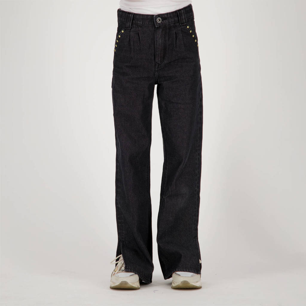 high waist loose fit jeans Cato zwart
