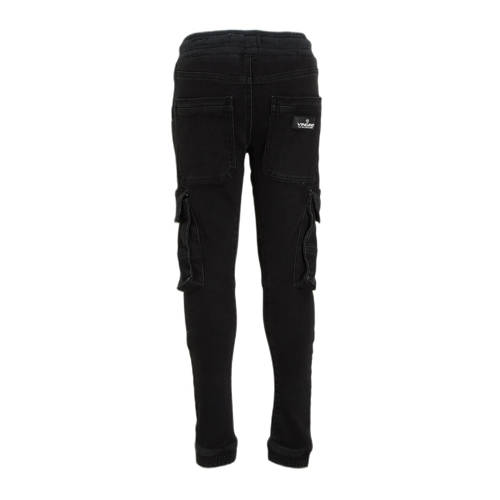 VINGINO loose fit jeans Camillo black denim Zwart Jongens Stretchdenim 104
