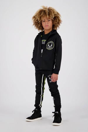 skinny joggingbroek Siquel met zijstreep zwart