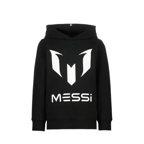 Vingino x Messi hoodie Nueno met logo zwart Sweater Logo 