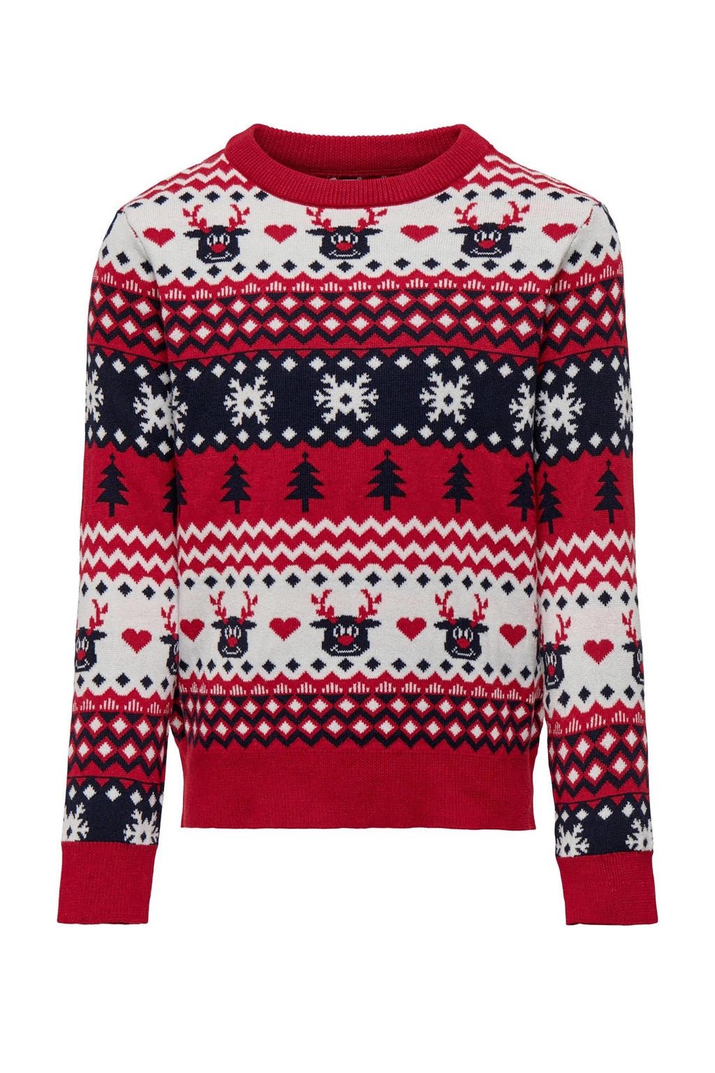 ONLY gebreide kersttrui met dierenprint donkerblauw ONLY gebreide kersttrui met dierenprint donkerblauw