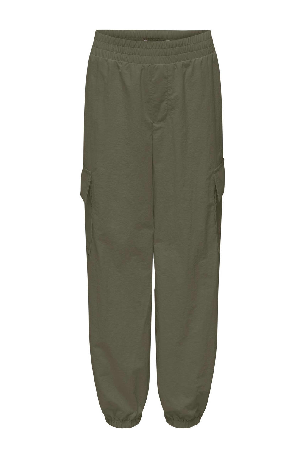 Groene meisjes KIDS ONLY GIRL broek met elastische tailleband en effen