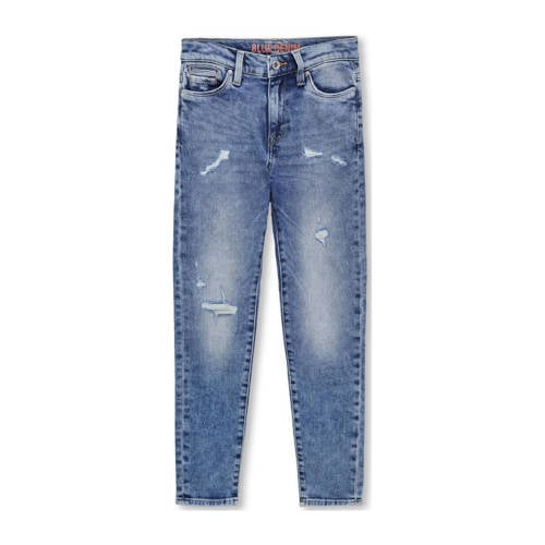 KIDS ONLY BOY tapered fit jeans KOBDENVER medium blue denim Blauw Jongens Stretchdenim - 116