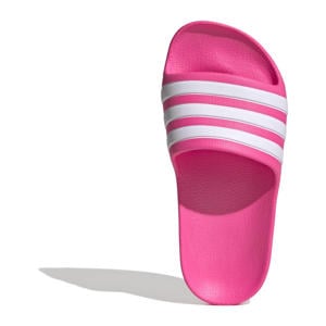 Adilette Aqua  slipper roze/wit