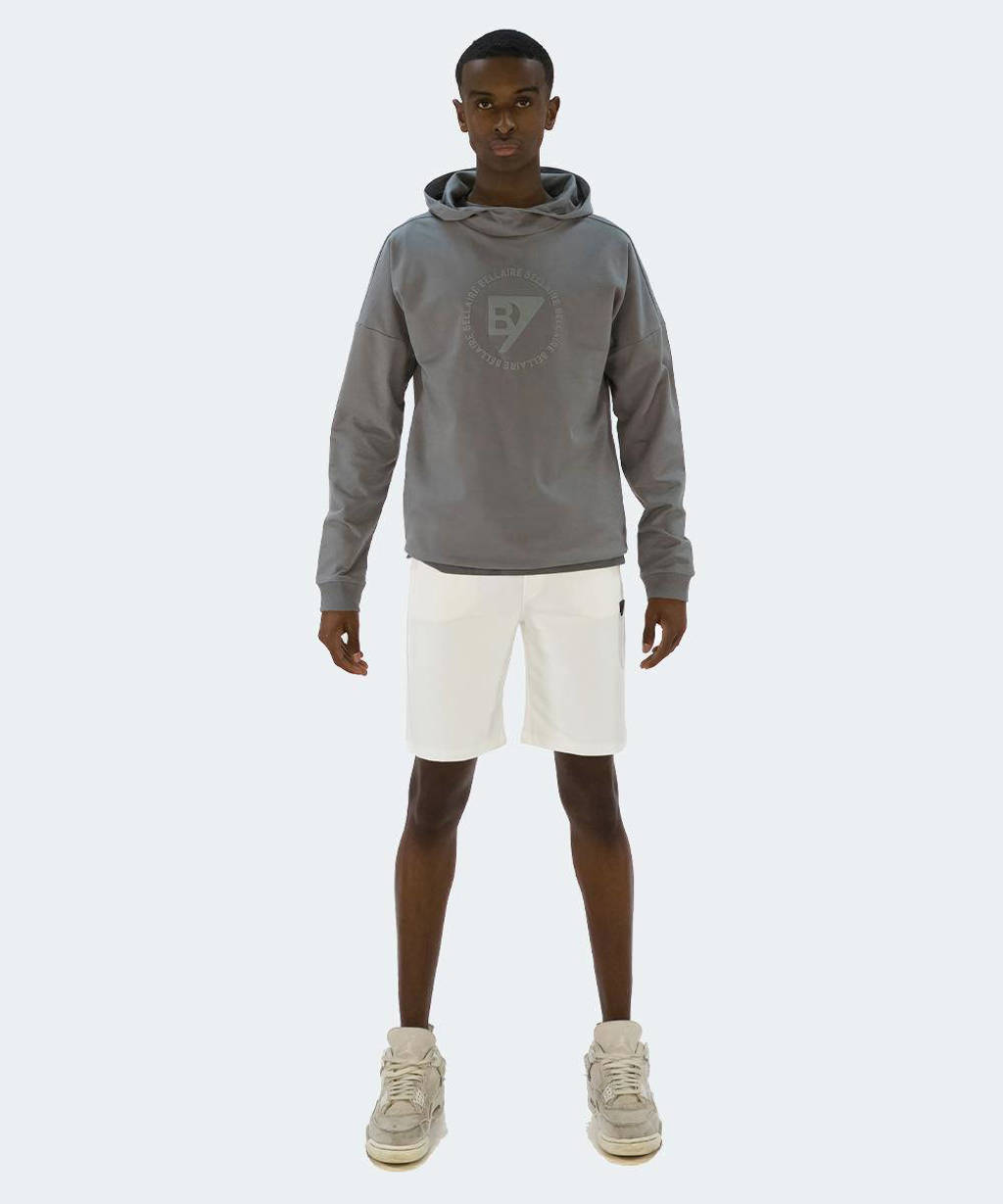 hoodie met logo grijsgroen