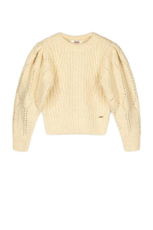 trui BETTY van gerecycled polyester creme