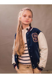 thumbnail: Street called Madison baseball jacket SAM met logo blauw/wit