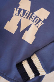 thumbnail: Street called Madison hoodie YES SIR met logo helderblauw/ecru
