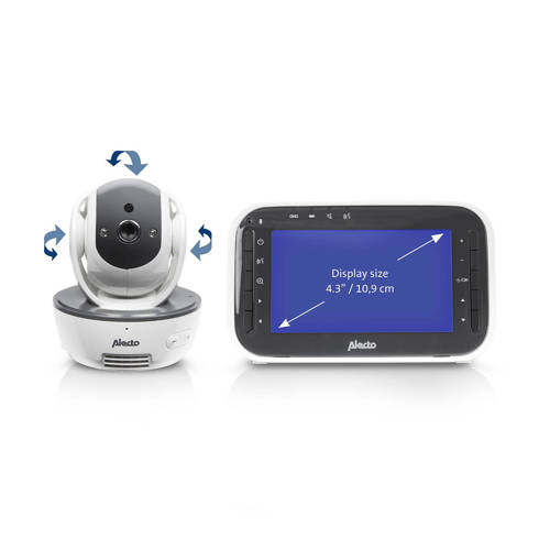Alecto DVM200M Babyfoon met camera en 4.3' kleurenscherm Wit