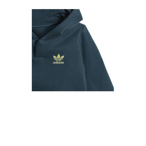 Adidas Originals Adicolor joggingpak petrol Trainingspak Blauw Jongens Meisjes Katoen Capuchon 62
