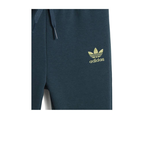 Adidas Originals Adicolor joggingpak petrol Trainingspak Blauw Jongens Meisjes Katoen Capuchon 62