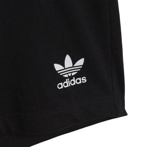 Adidas Originals sportset zwart Jongens Meisjes Katoen Ronde hals Printopdruk 74