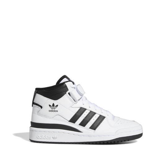 adidas Originals Forum Mid leren sneakers wit/zwart Jongens/Meisjes Leer