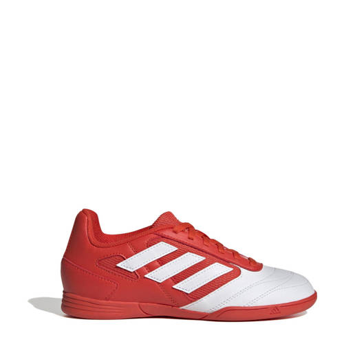adidas Performance Super Sala 2 Jr. zaalvoetbalschoenen rood/wit Jongens/Meisjes Imitatieleer