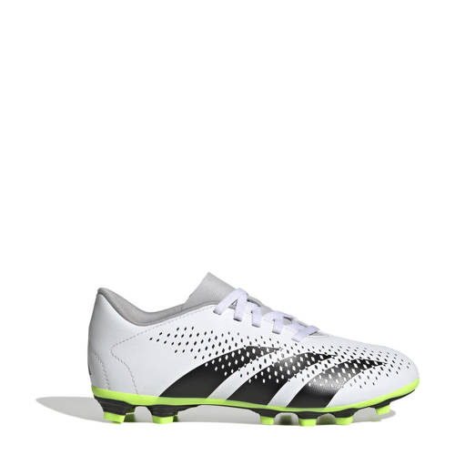 adidas Performance Predator Accuracy.4 FxG Jr. voetbalschoenen wit/zwart/geel Jongens/Meisjes Imitatieleer