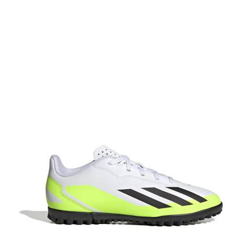 adidas Performance X Crazyfast.4 Jr. voetbalschoenen wit/zwart/geel Jongens/Meisjes Imitatieleer 