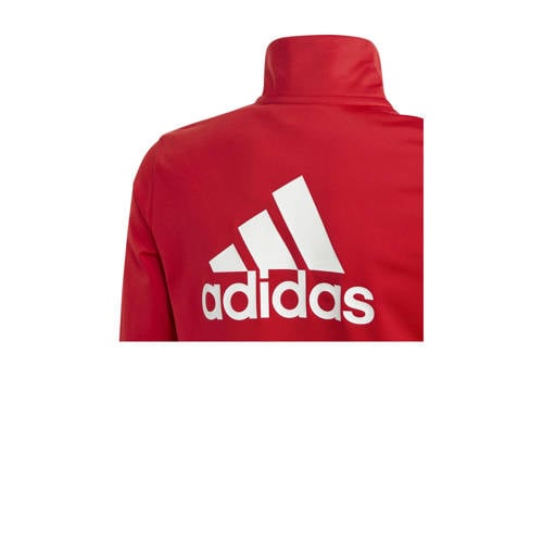 Adidas Sportswear trainingspak rood zwart Jongens Meisjes Polyester Opstaande kraag 128