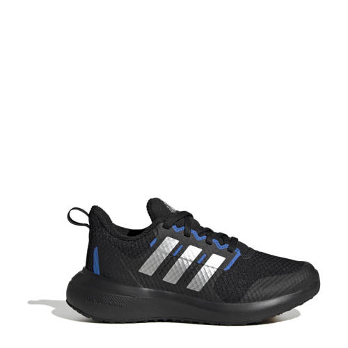 adidas Sportswear FortaRun 2.0 sneakers zwart/zilver metallic/kobaltblauw Jongens/Meisjes Mesh 