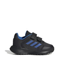 thumbnail: Zwart en kobaltblauwe jongens en meisjes adidas Sportswear Tensaur Run 2.0 sneakers van mesh met klittenband