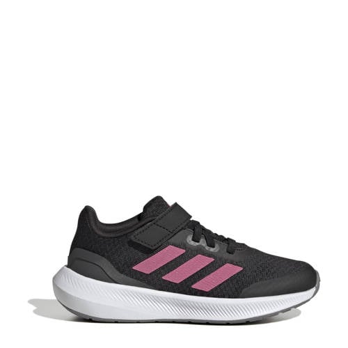adidas Sportswear Runfalcon 3.0 hardloopschoenen zwart/fuchsia/grijs Jongens/Meisjes Mesh