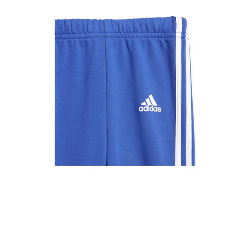 Adidas Sportswear joggingpak kobaltblauw wit Trainingspak Jongens Meisjes Katoen Ronde hals 62