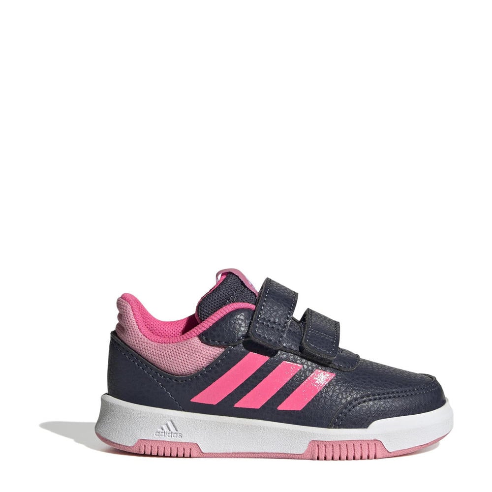Donkerblauw, roze en oudroze jongens en meisjes adidas Sportswear Tensaur Sport 2.0 CF sneakers van imitatieleer met veters