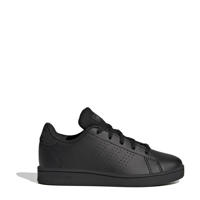 thumbnail: Zwart en grijze jongens en meisjes adidas Sportswear Advantage sneakers van imitatieleer met veters