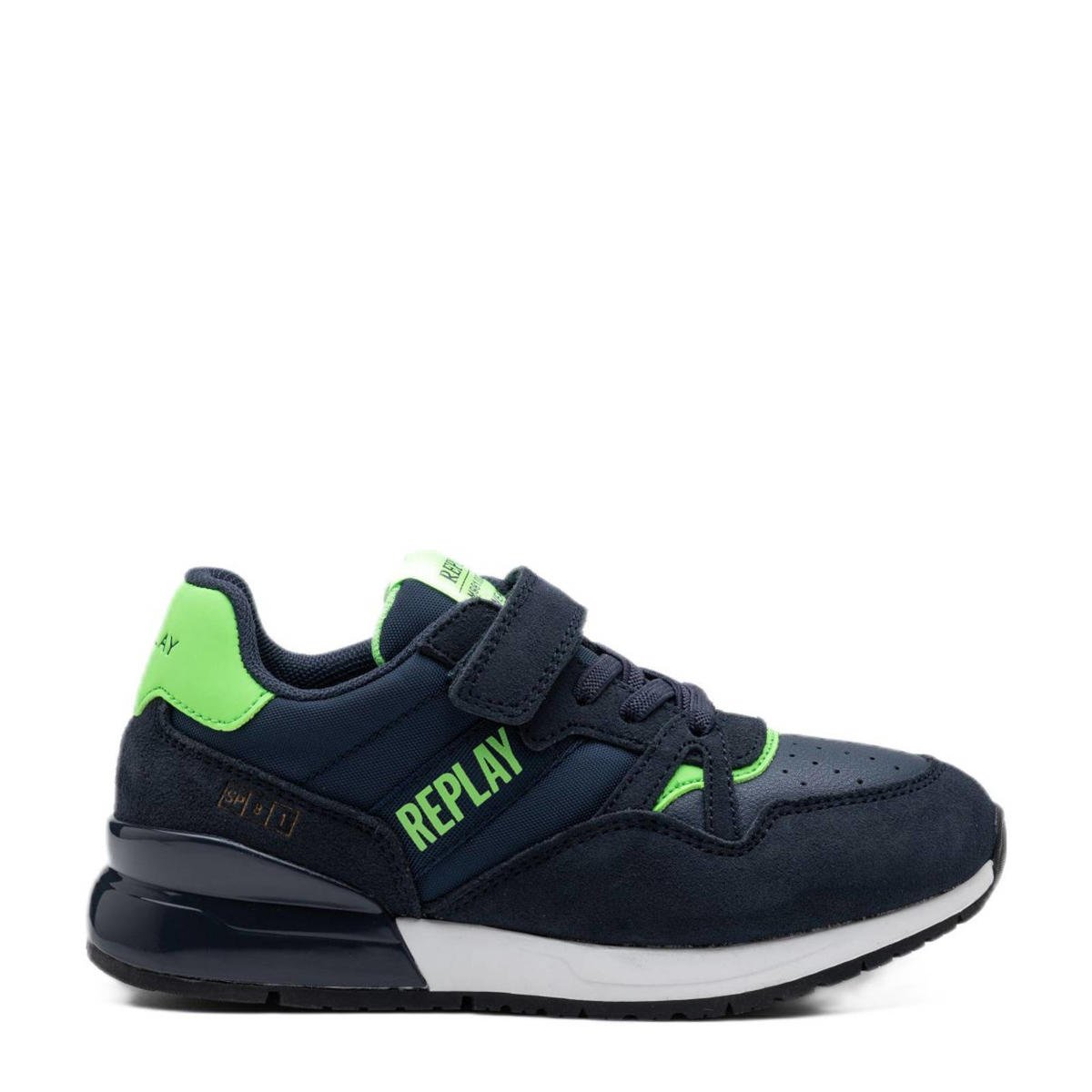 REPLAY sneakers donkerblauw/groen