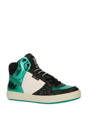   sneakers groen/zwart/wit