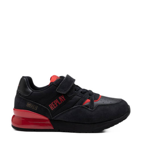 REPLAY sneakers zwart/rood Jongens Synthetisch Logo 