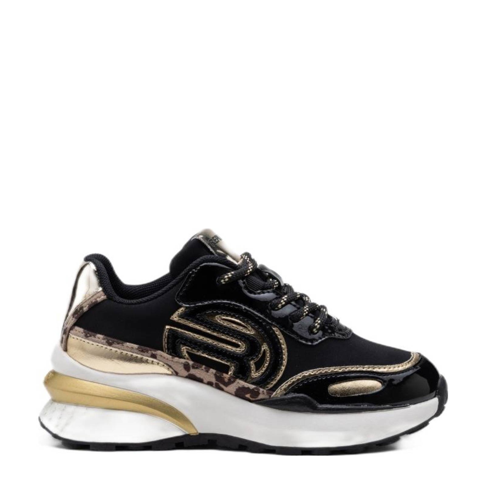 Zwart discount gouden sneakers