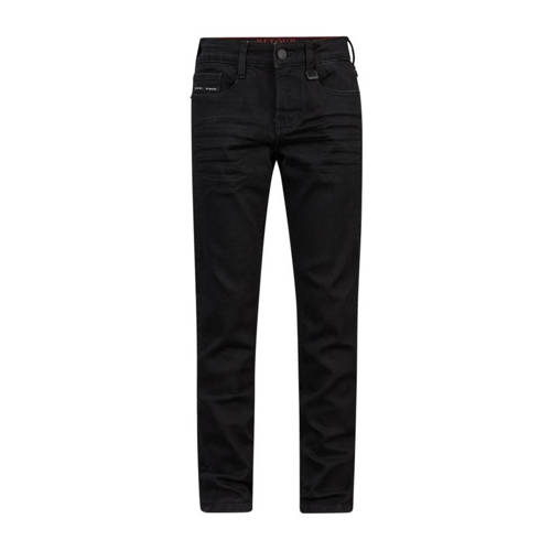 Retour Jeans tapered fit jeans Wulf black out Zwart Jongens Stretchdenim