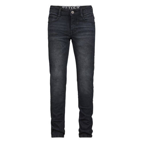 Retour Jeans skinny fit jeans Sivar black denim Zwart Jongens Stretchdenim 