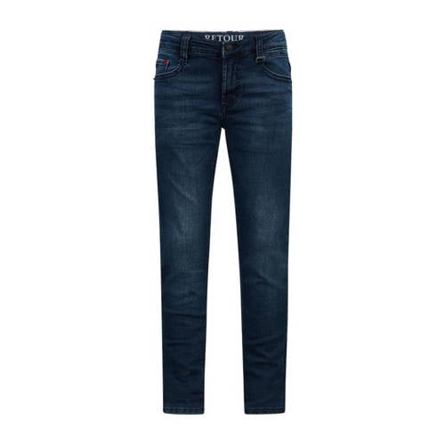 Retour Jeans skinny fit jeans Tobias warm indigo Blauw Jongens Stretchdenim