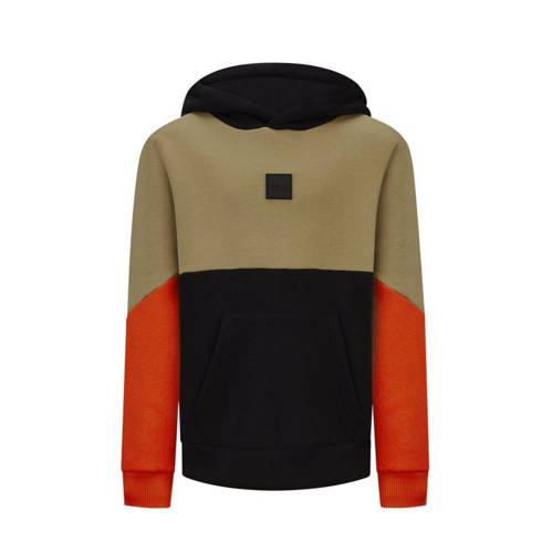 Retour Jeans hoodie Rick licht camel/oranje/zwart Sweater Bruin Jongens Sweat (duurzaam) Capuchon 