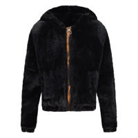 thumbnail: Retour Jeans reversible gewatteerde imitatiebont winterjas Kiara donkerbruin/camel