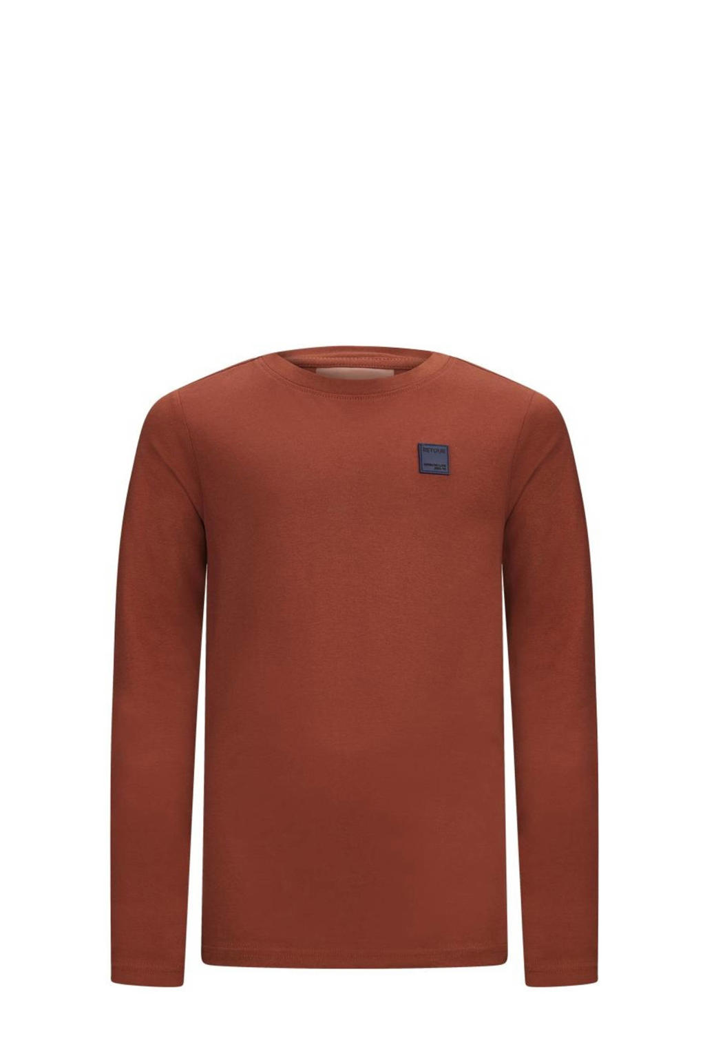 Rode jongens Retour Denim longsleeve Marvin van stretchkatoen met lange mouwen en ronde hals