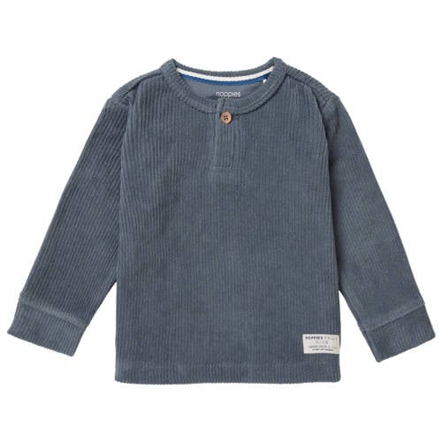 Noppies baby longsleeve Tavernier met biologisch katoen blauwgrijs Jongens Katoen (biologisch) Ronde hals - 50
