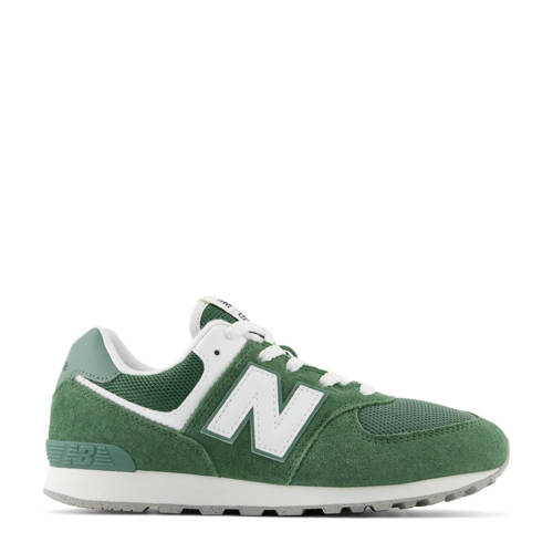New Balance 574 sneakers mosgroen/wit Jongens/Meisjes Suede Meerkleurig - 36