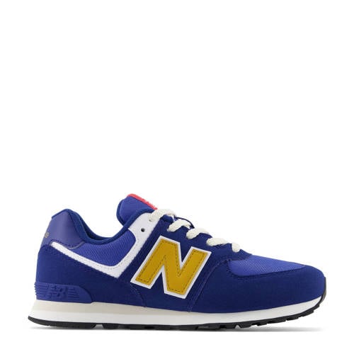 New Balance 574 sneakers donkerblauw/kobaltblauw/geel Jongens/Meisjes Suede 