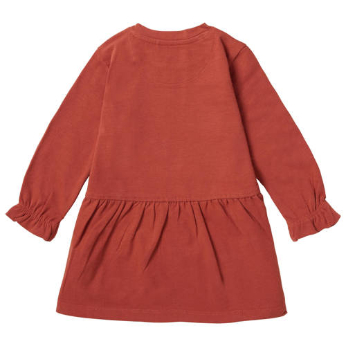 Noppies baby A-lijn jurk Viana met katoen roodbruin Printopdruk 50
