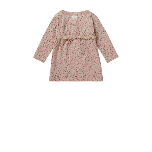 Noppies jurk Villisca met biologisch katoen taupe roze Bruin All over print 50