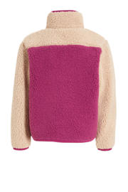 thumbnail: anytime teddy fleece vest magenta/beige