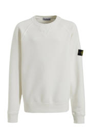 thumbnail: Ecru jongens Stone Island sweater met effen, lange mouwen en ronde hals