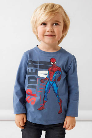 Spider-Man longsleeve NMMJANY met printopdruk blauw