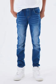 thumbnail: Donkerblauwe jongens NAME IT KIDS slim fit jeans JOGGER dark blue met effen